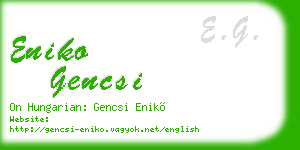 eniko gencsi business card